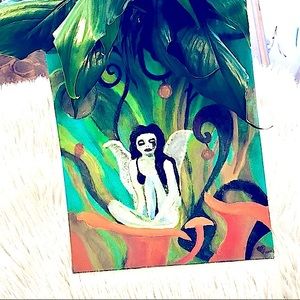Original Hand Painted Artwork By Whitney Marks, “Ominous Dark Haunted Fairy”
